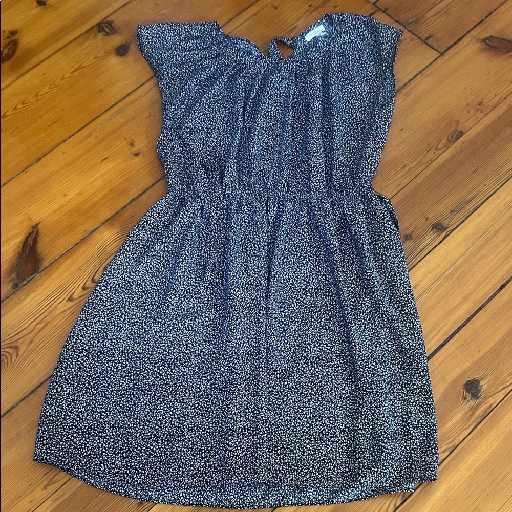 LC Lauren Conrad Navy and White Backless Dress